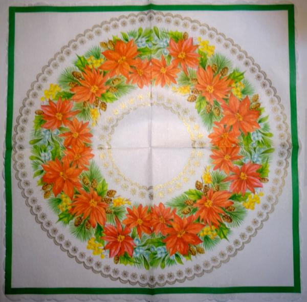 095 Weihnachten Blumen - 3-lagig (95)